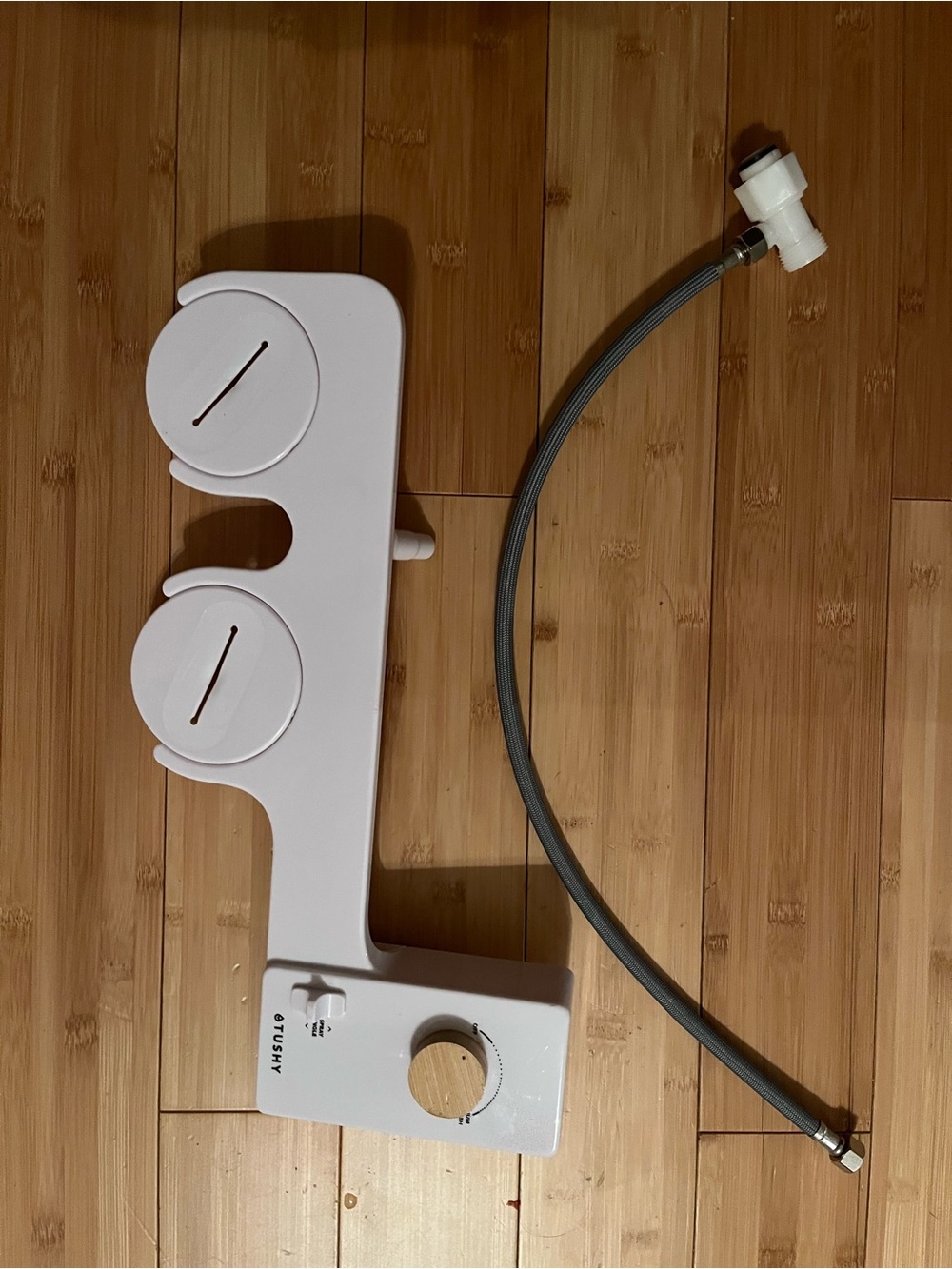 White Bidet Attachment with Flexible Hose - Universal Toilet Fit